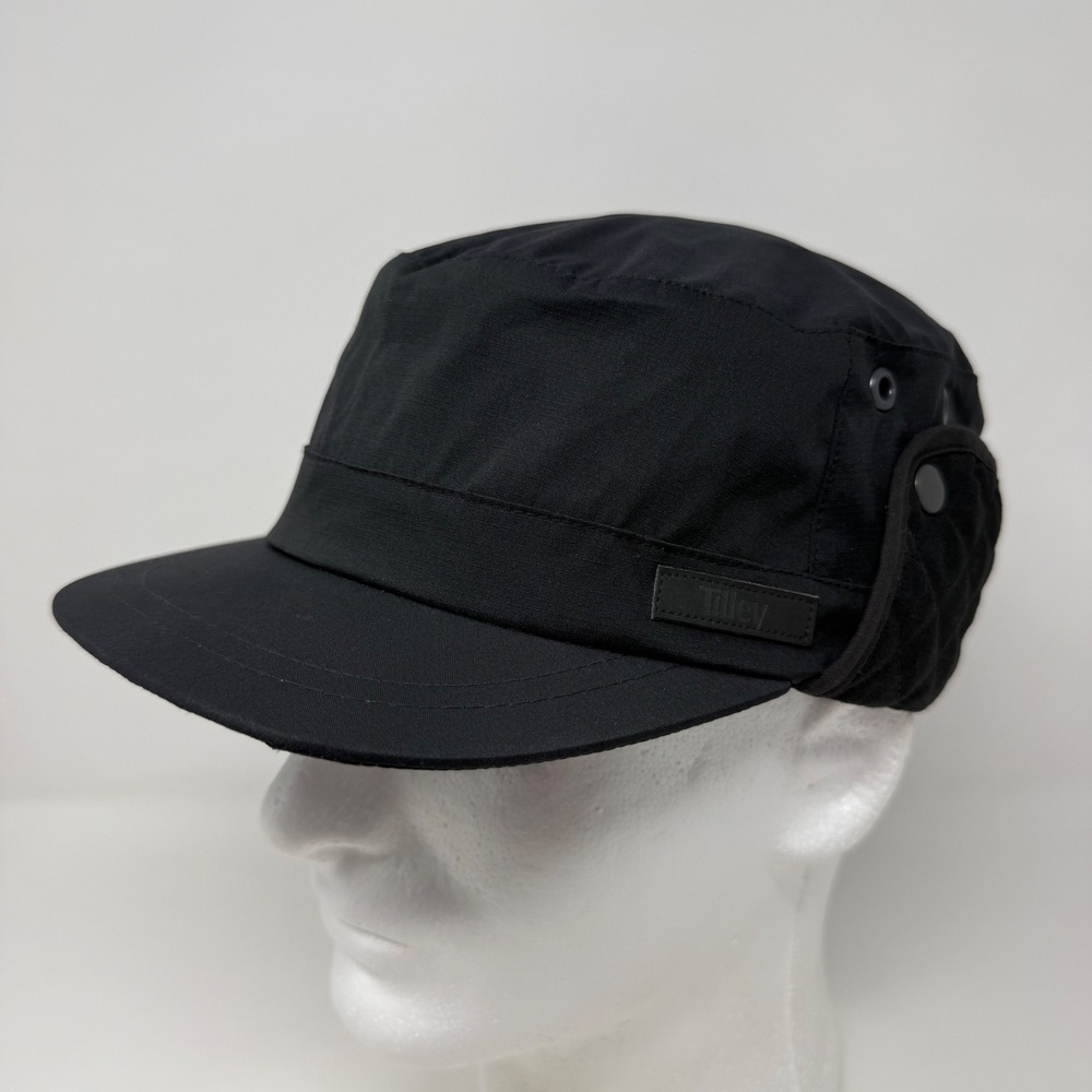 Tilley TWCC Woodland Cadet Cap with Earflaps Made in Canada Size Small Black